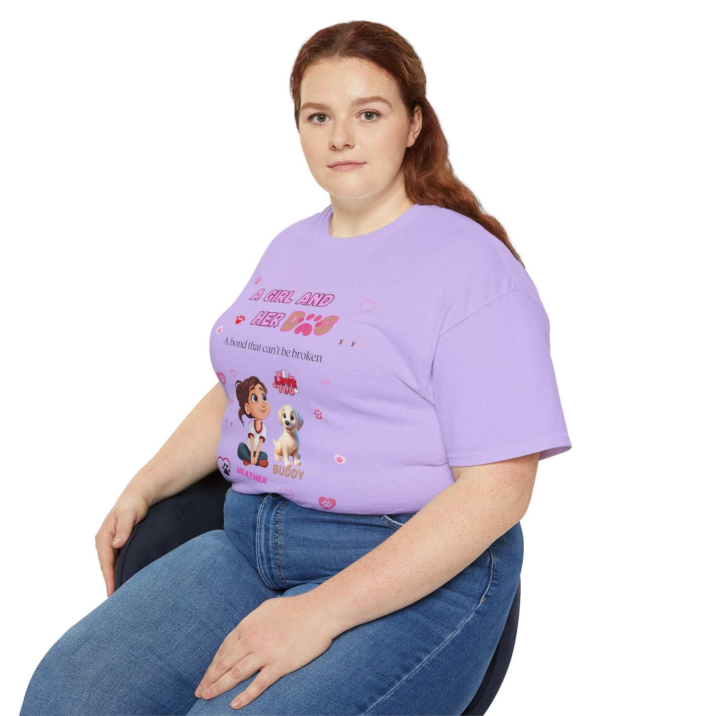 Girl and Her Dog Unisex Tee | Cute Pet Lover Shirt | Personalized Gift - Purrfect Pet Haven