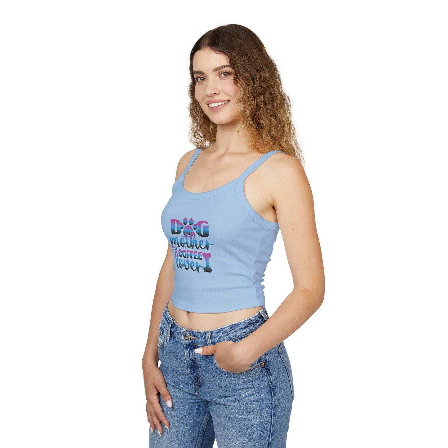 Dog Mother Coffee Lover Spaghetti Strap Tank Top - Purrfect Pet Haven