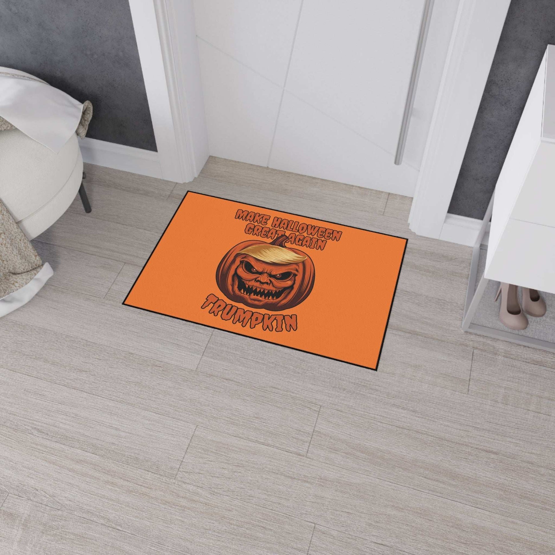 Make Halloween Great Again Floor Mat - Trump Pumpkin Doormat - Purrfect Pet Haven