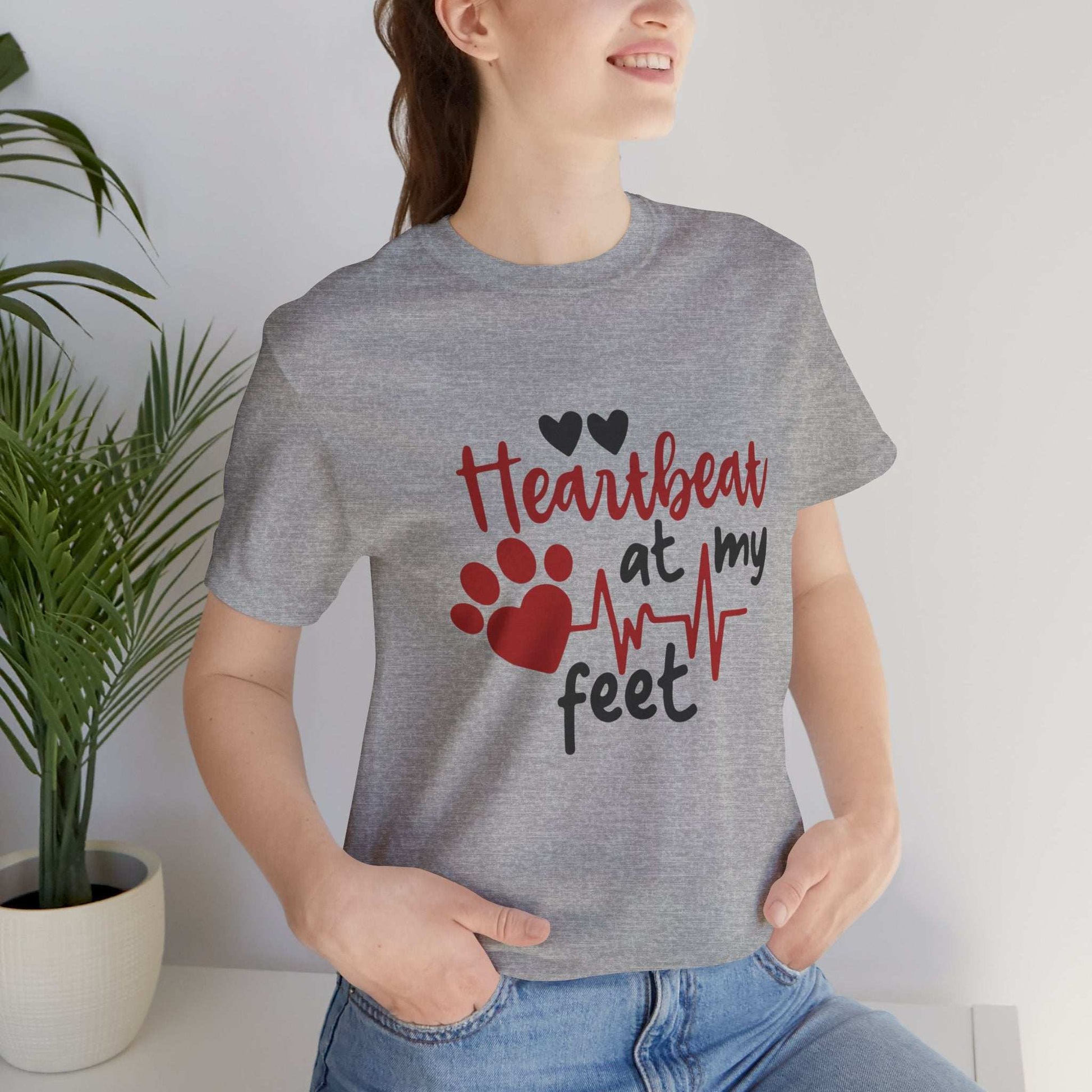 Heartbeat at my Feet - Unisex Tee - Purrfect Pet Haven