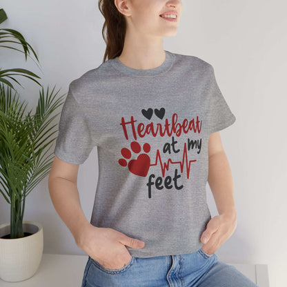 Heartbeat at my Feet - Unisex Tee - Purrfect Pet Haven
