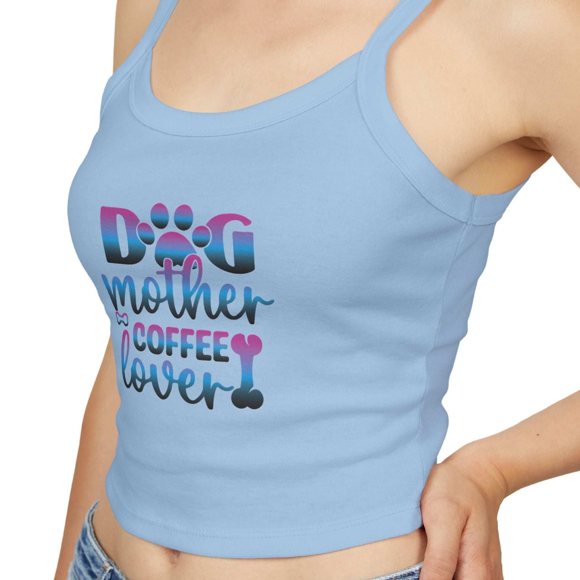 Dog Mother Coffee Lover Spaghetti Strap Tank Top - Purrfect Pet Haven