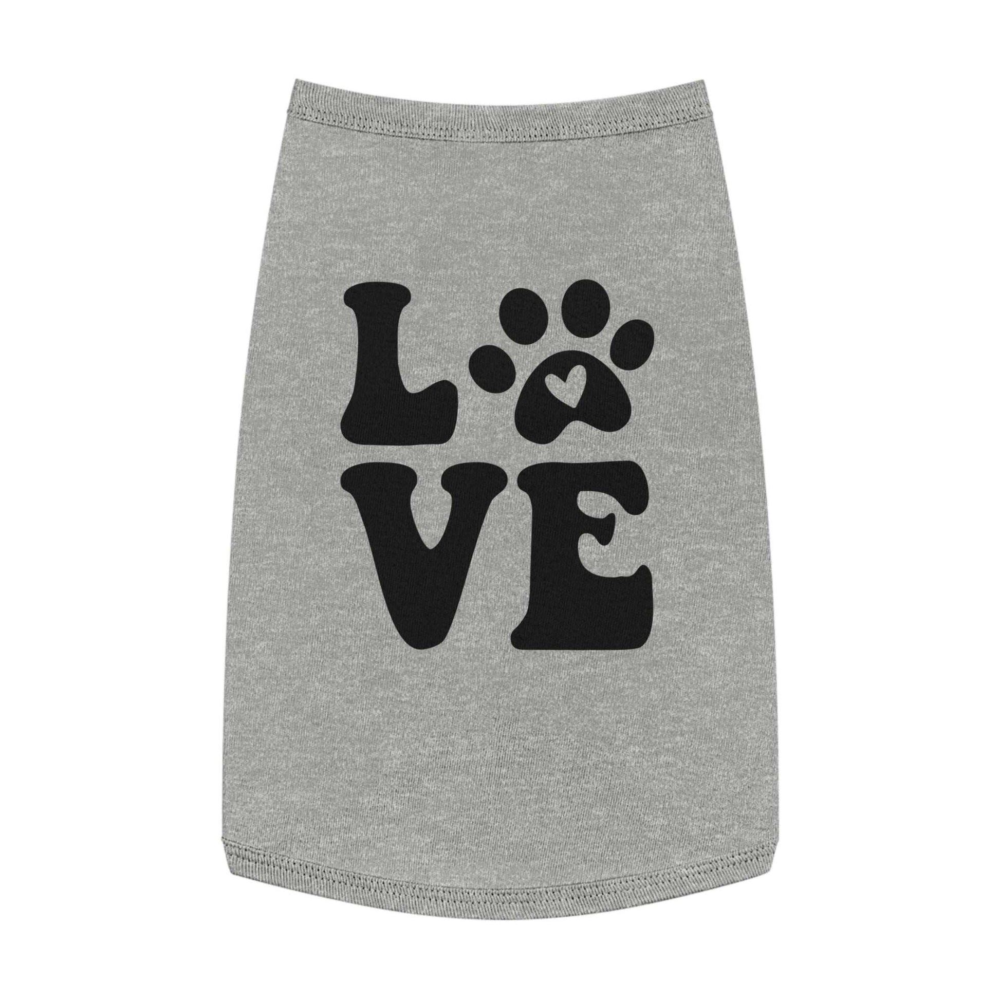 Cute Pet Tank Top - 'Love' Design for Dogs and Cats - Purrfect Pet Haven