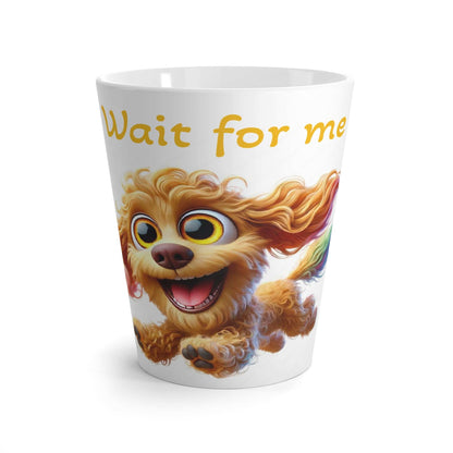 Cute Dog Latte Mug - "Wait for Me" Inspirational Coffee Cup for Pet Lovers - Purrfect Pet Haven