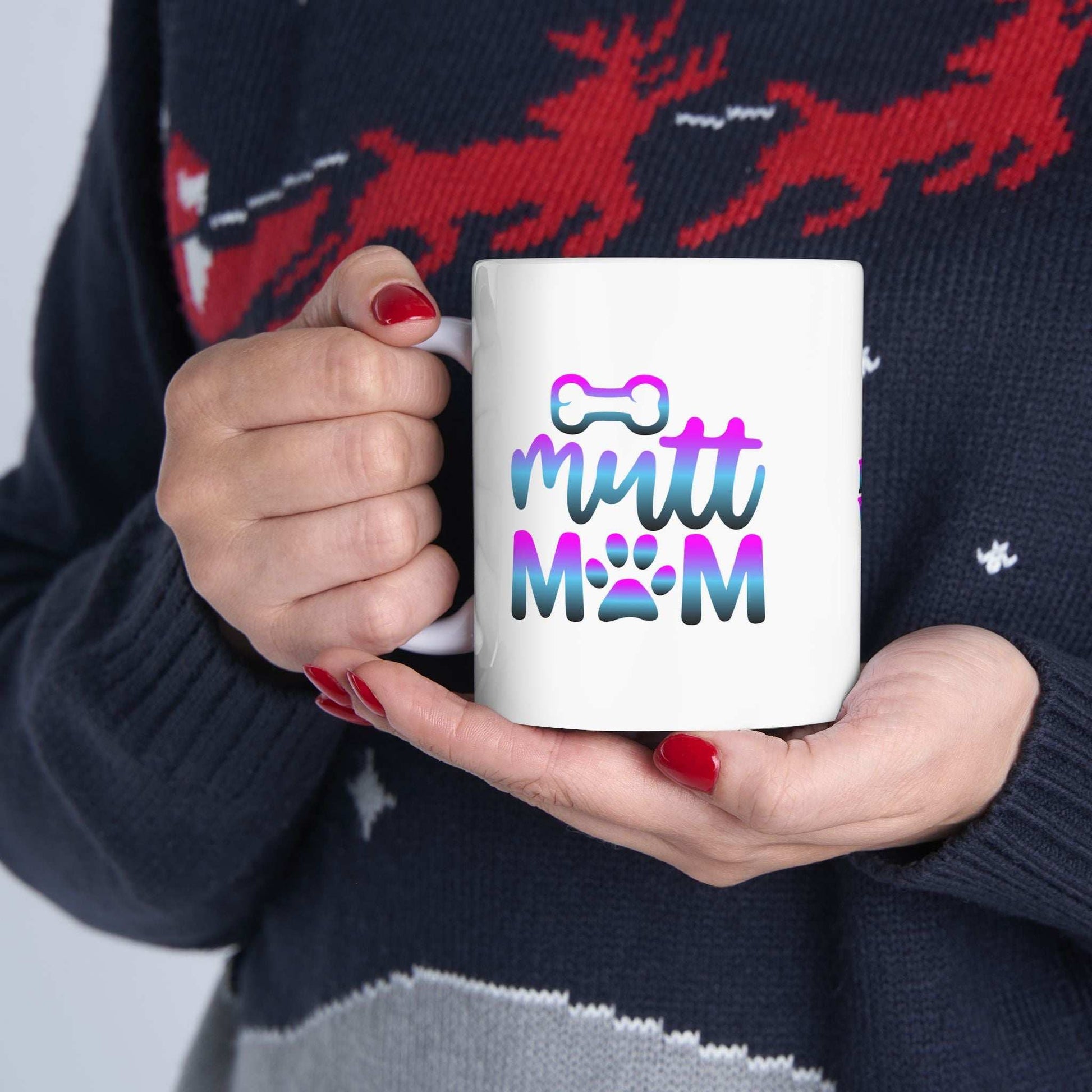 Cute Mutt Mom Ceramic Mug - Ideal Gift for Animal Lovers - Purrfect Pet Haven