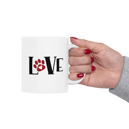 Love Ceramic Mug - 11oz & 15oz - Perfect Gift for All Dog Lovers - Purrfect Pet Haven