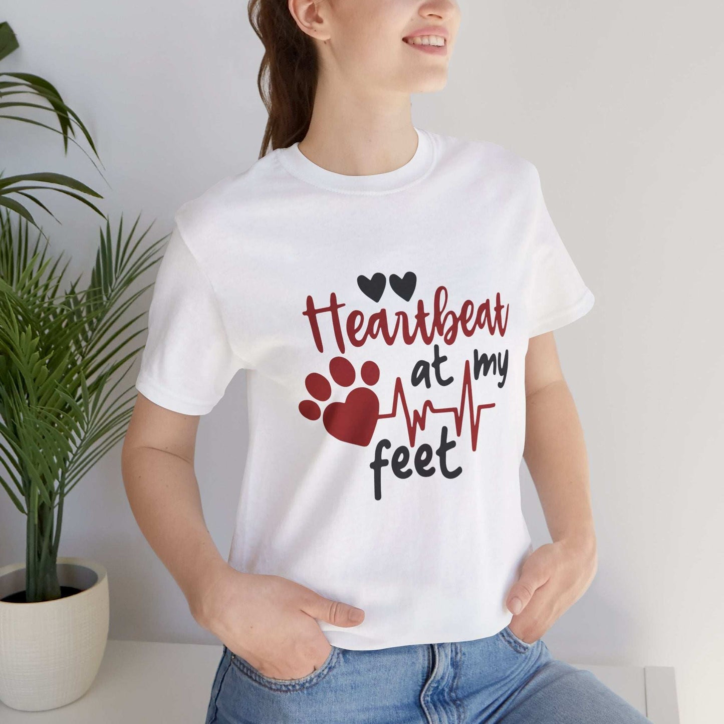 Heartbeat at my Feet - Unisex Tee - Purrfect Pet Haven