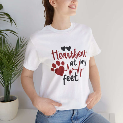 Heartbeat at my Feet - Unisex Tee - Purrfect Pet Haven