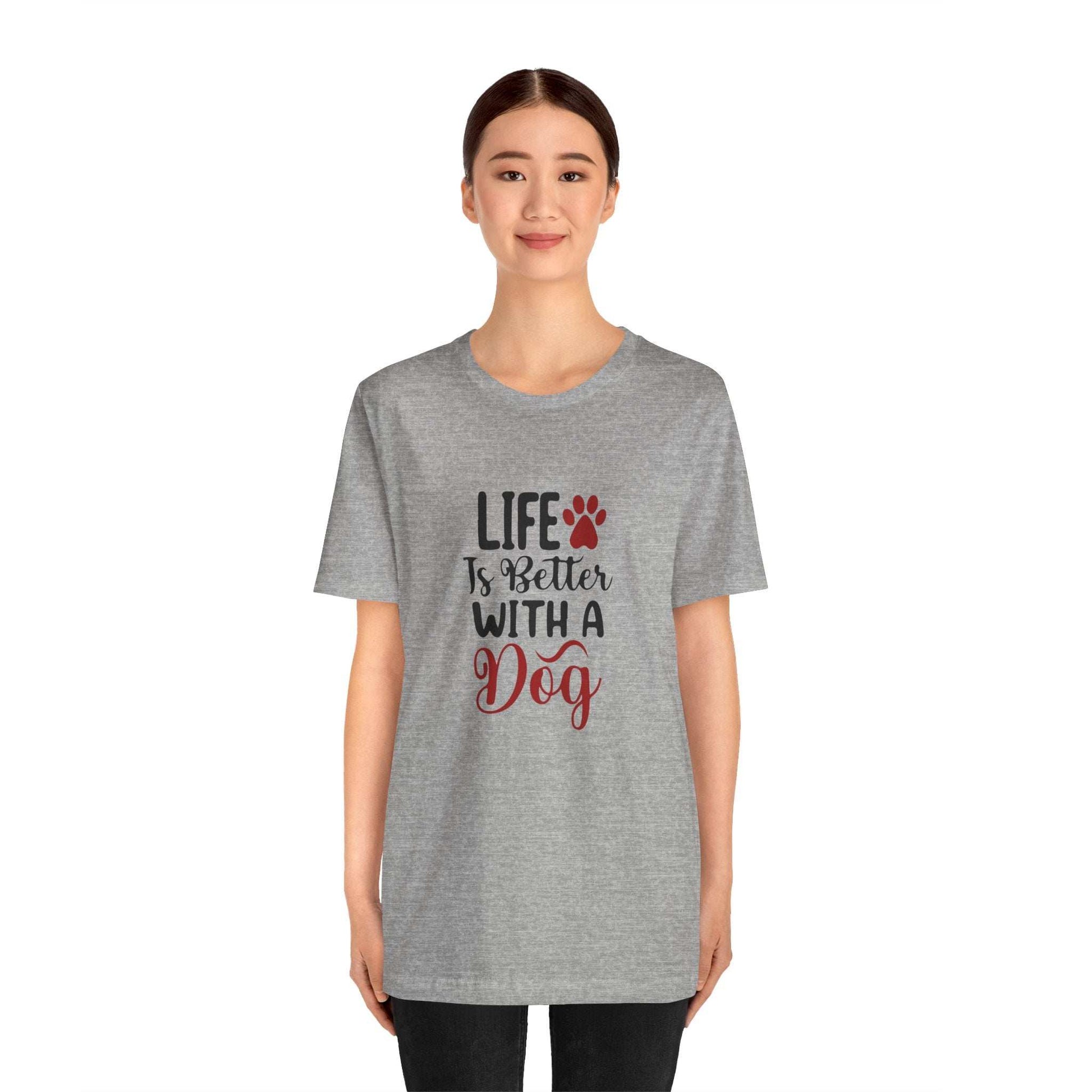 Life is Better with a Dog Tee - Unisex Jersey Short Sleeve T-Shirt - Purrfect Pet Haven
