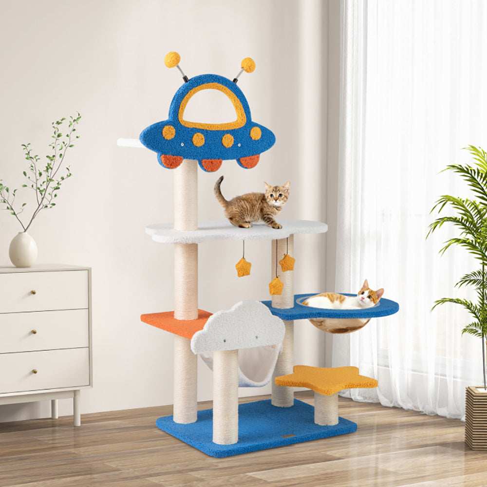 49 Inch UFO Cat Tree - Space Capsule - Purrfect Pet Haven