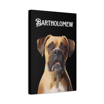 Personalized Dog Canvas Art - Custom Pet Portrait of Bartholomew | Purrfect Pet Haven