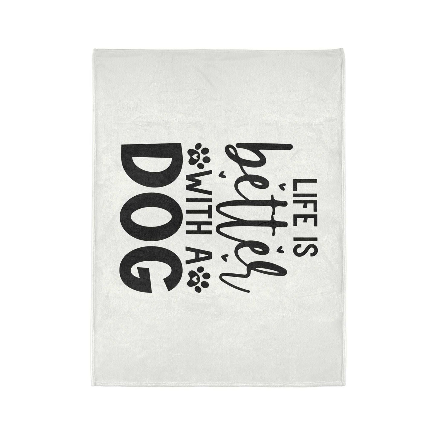 Dog Lover's Soft Polyester Blanket - 'Life is Better with a Dog' - Purrfect Pet Haven