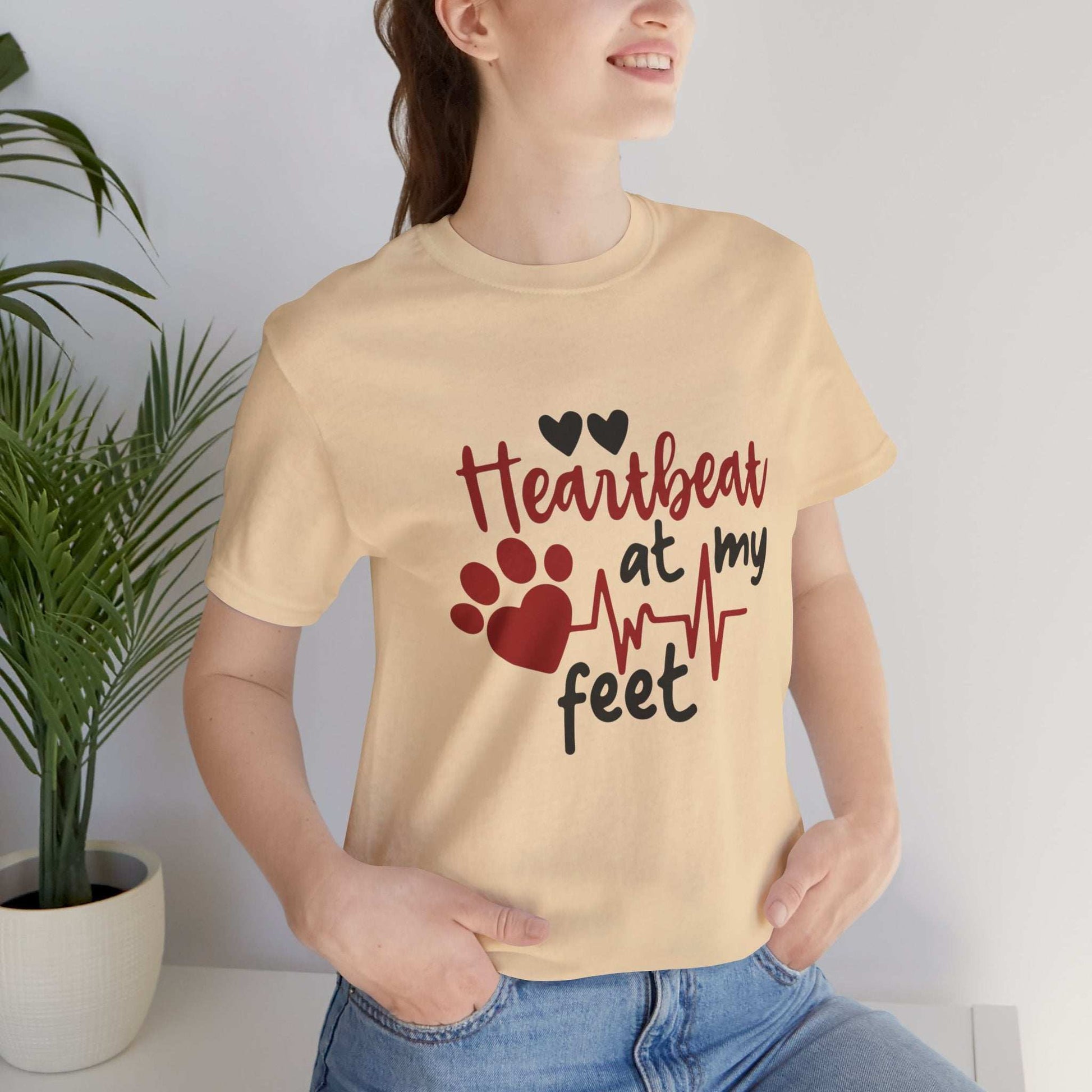 Heartbeat at my Feet - Unisex Tee - Purrfect Pet Haven