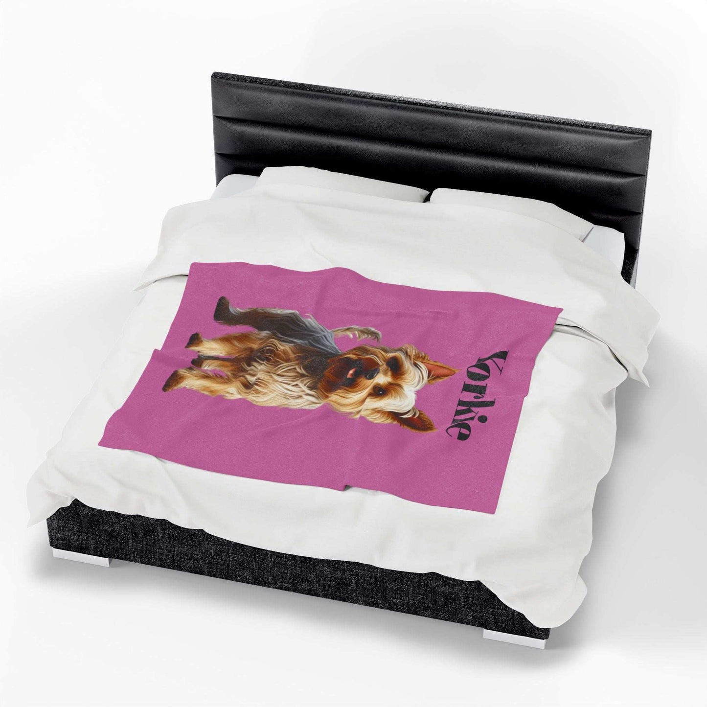 Yorkie Plush Blanket - Soft Velveteen Throw for Dog Lovers - Purrfect Pet Haven