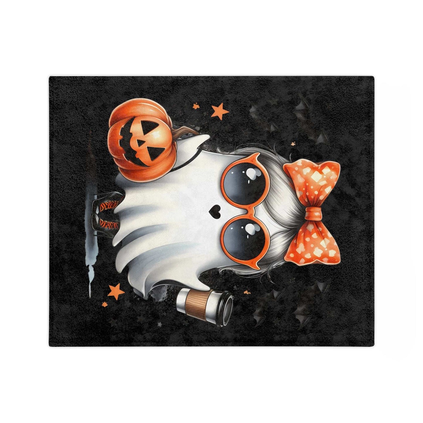 Halloween Ghost Blanket - Cute Spooky Fall Throw Microfiber - Purrfect Pet Haven