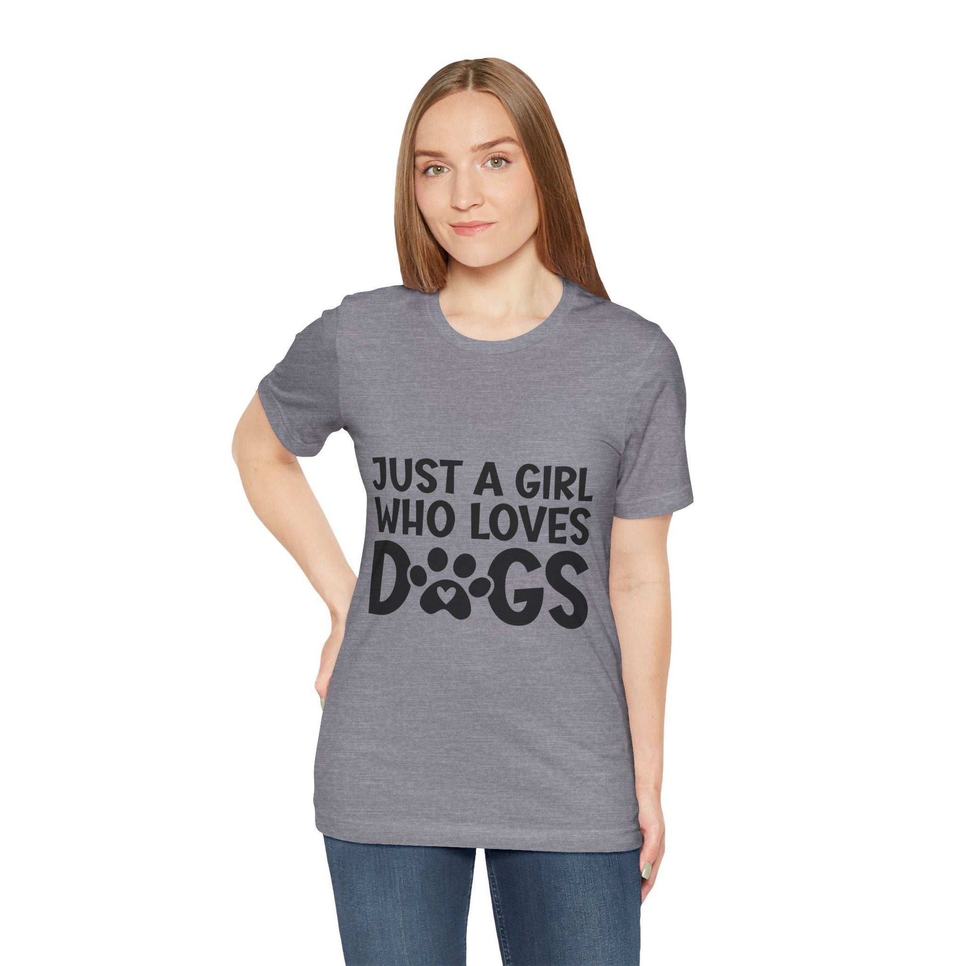 Dog Lover Unisex Tee - Just a Girl Who Loves Dogs | Purrfect Pet Haven