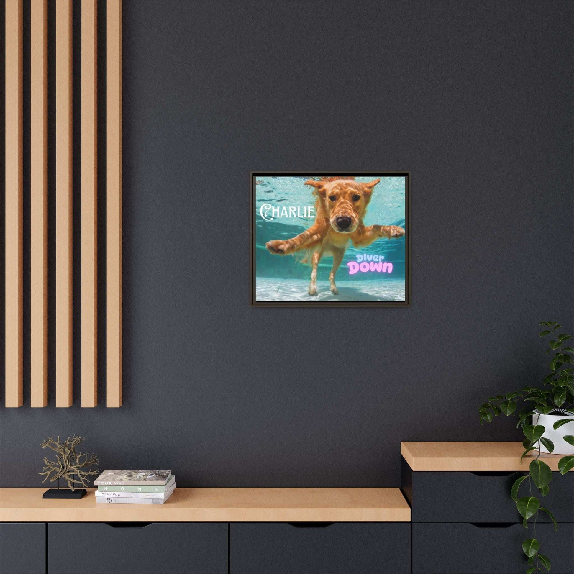 Framed Personalized Landscape Photo Canvas Wall Art - 'Add your Caption' - Purrfect Pet Haven
