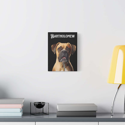Personalized Dog Canvas Art - Custom Pet Portrait of Bartholomew | Purrfect Pet Haven