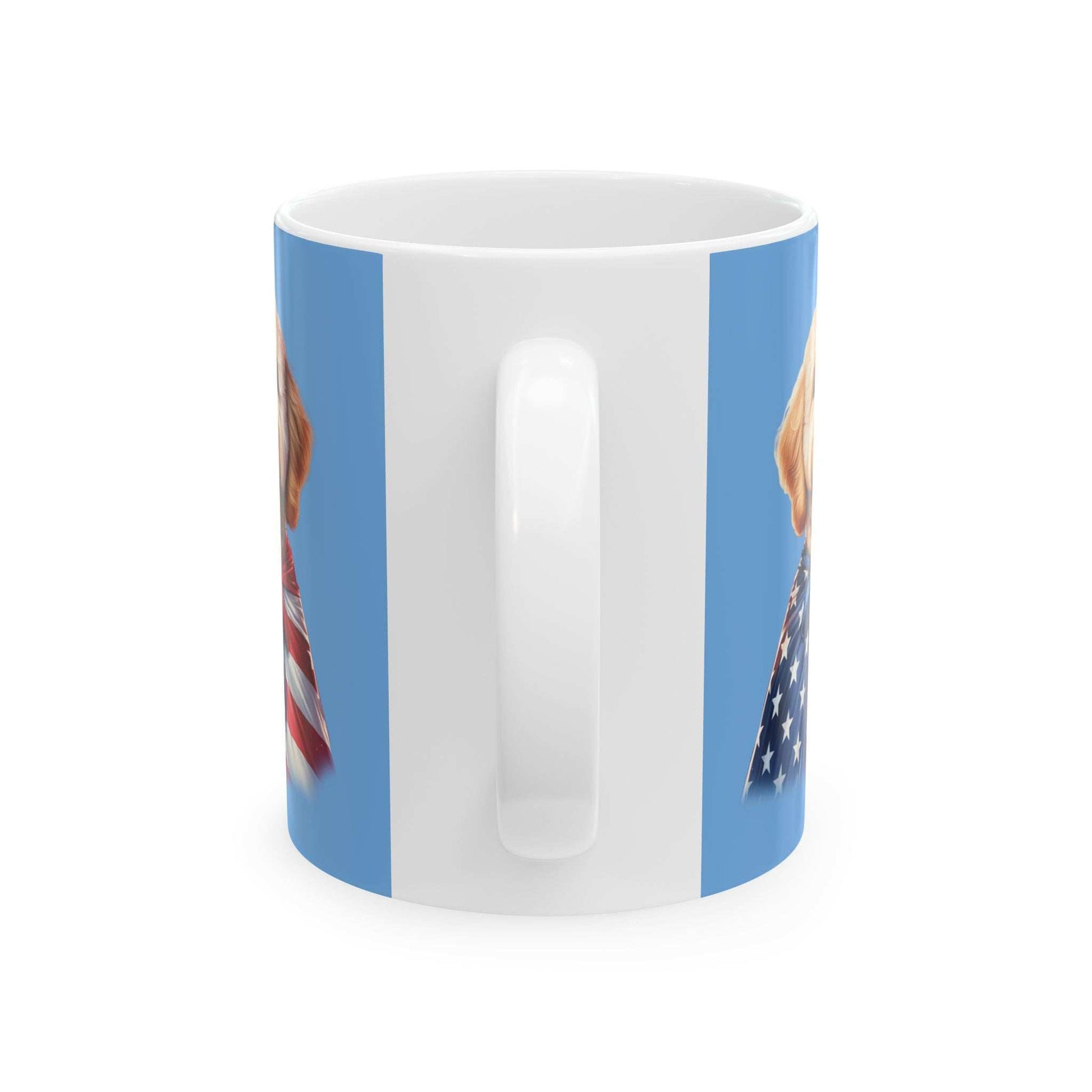 Patriotic Goldendoodle Dog Ceramic Mug - 11oz & 15oz - Purrfect Pet Haven