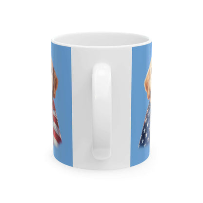 Patriotic Goldendoodle Dog Ceramic Mug - 11oz & 15oz - Purrfect Pet Haven