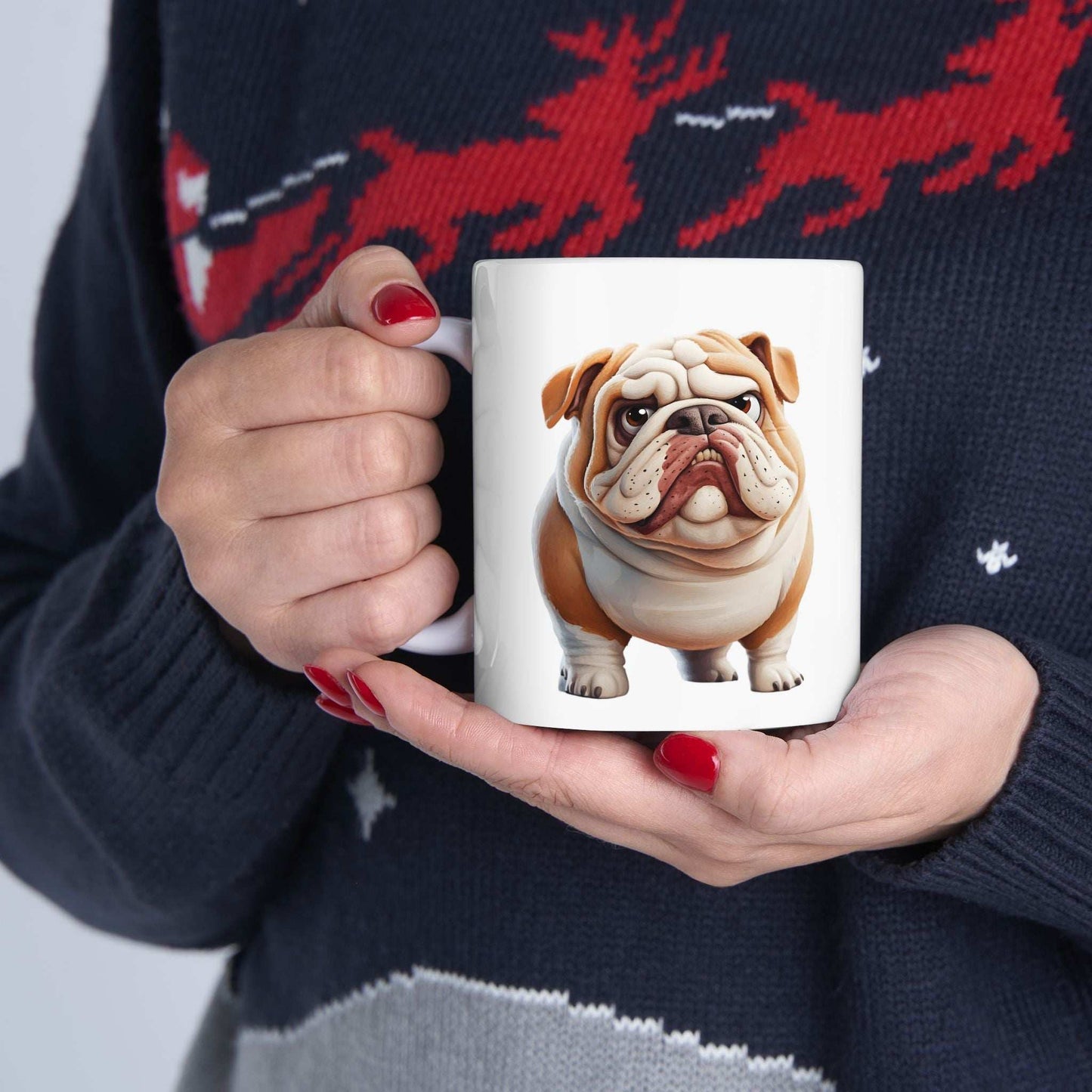 Bulldog Ceramic Mug – Perfect for Dog Lovers, 11oz & 15oz - Purrfect Pet Haven