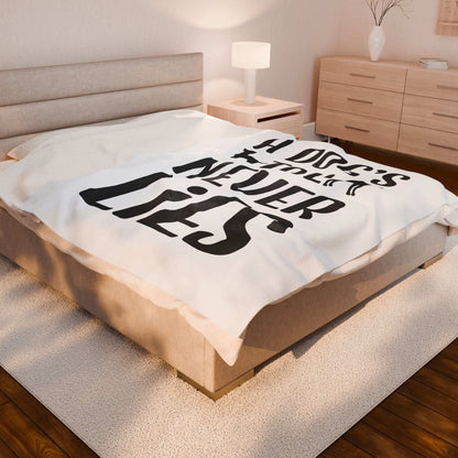 Cozy Velveteen Plush Blanket - "A Dog's Tail Never Lies" - Pet Lover Gift - Purrfect Pet Haven