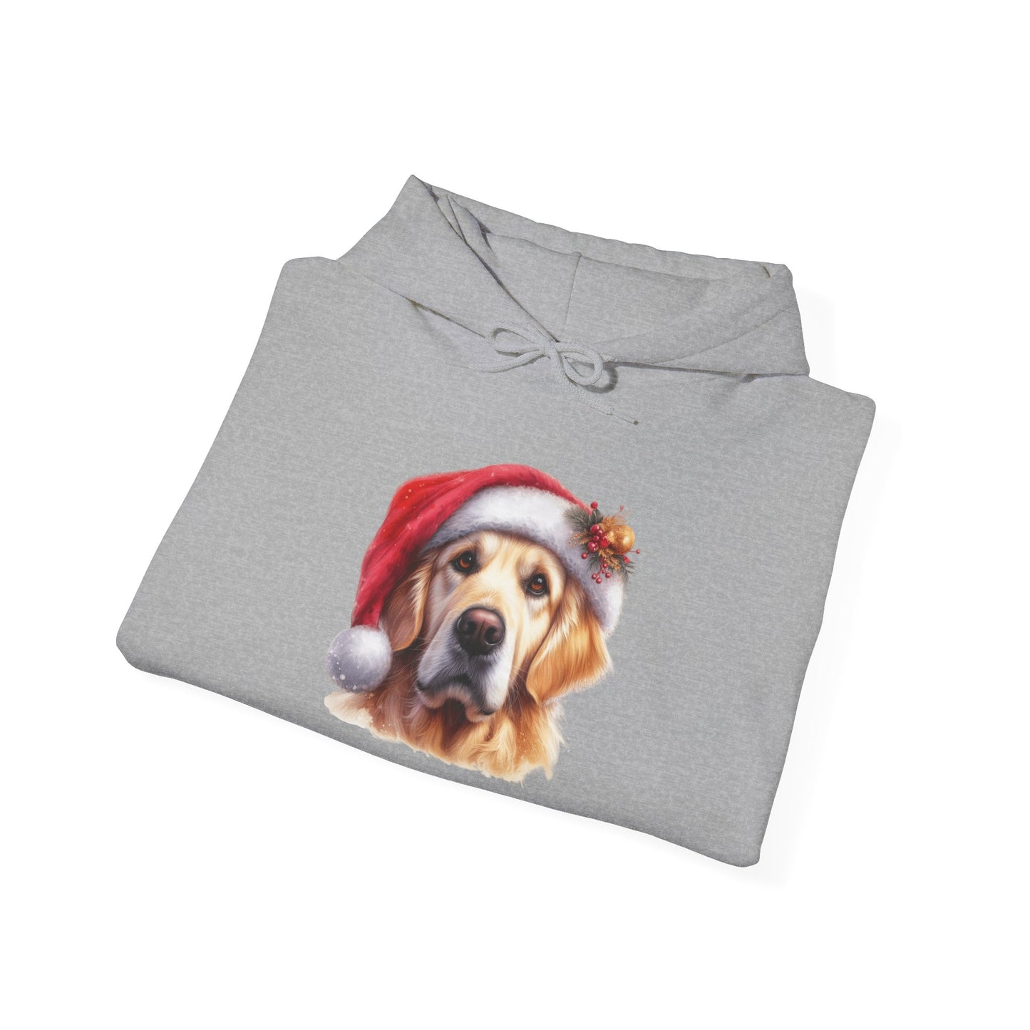 Christmas Hoodie - Golden Retriever in Santa Hat - Purrfect Pet Haven