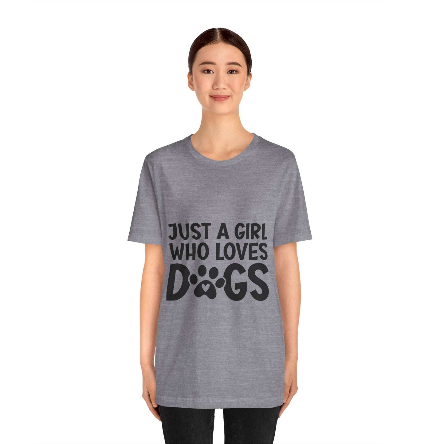 Dog Lover Unisex Tee - Just a Girl Who Loves Dogs | Purrfect Pet Haven