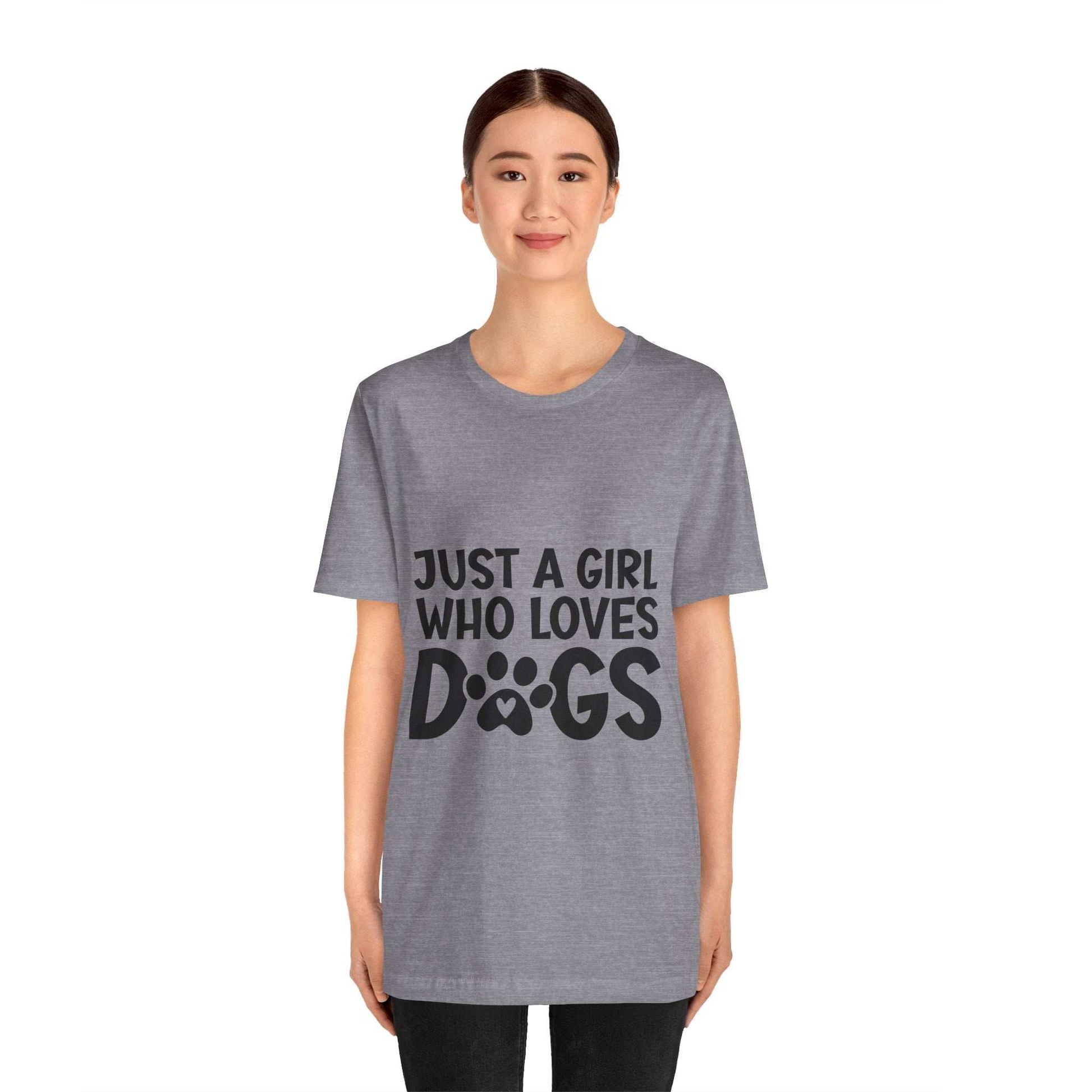 Dog Lover Unisex Tee - Just a Girl Who Loves Dogs | Purrfect Pet Haven