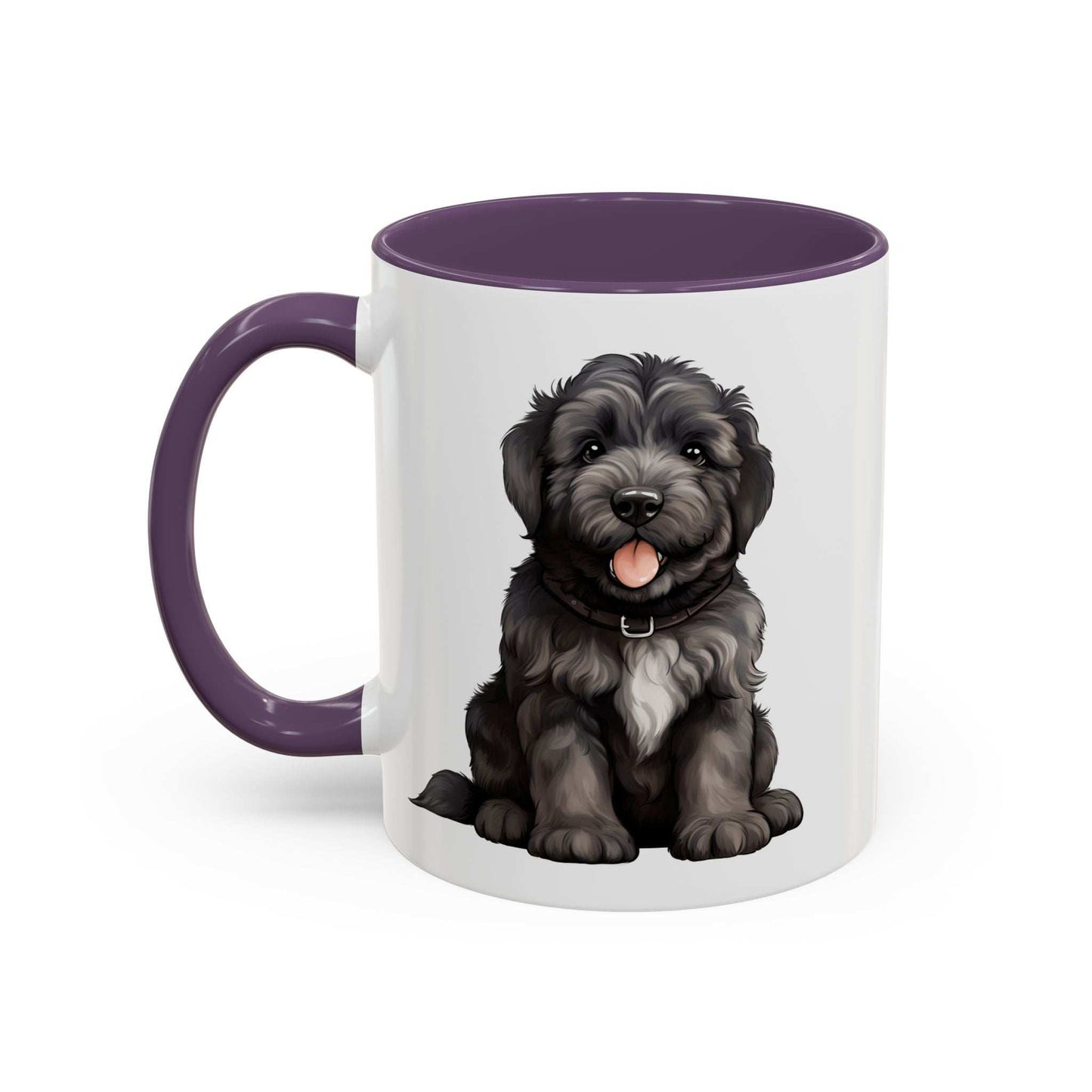 Cute Bouvier Des Flanders Dog Design Accent Coffee Mug - 11oz & 15oz - Purrfect Pet Haven