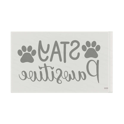 Paw Print Flag - Stay Pawsitive Home Decor - Purrfect Pet Haven