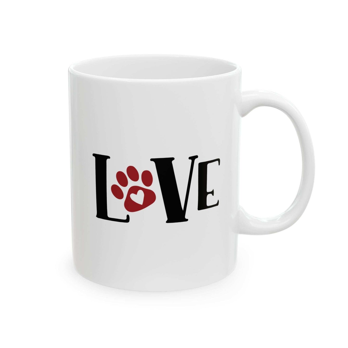Love Ceramic Mug - 11oz & 15oz - Perfect Gift for All Dog Lovers - Purrfect Pet Haven
