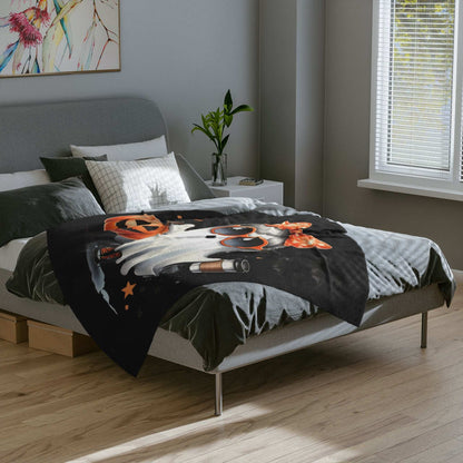 Halloween Ghost Blanket - Cute Spooky Fall Throw Microfiber - Purrfect Pet Haven