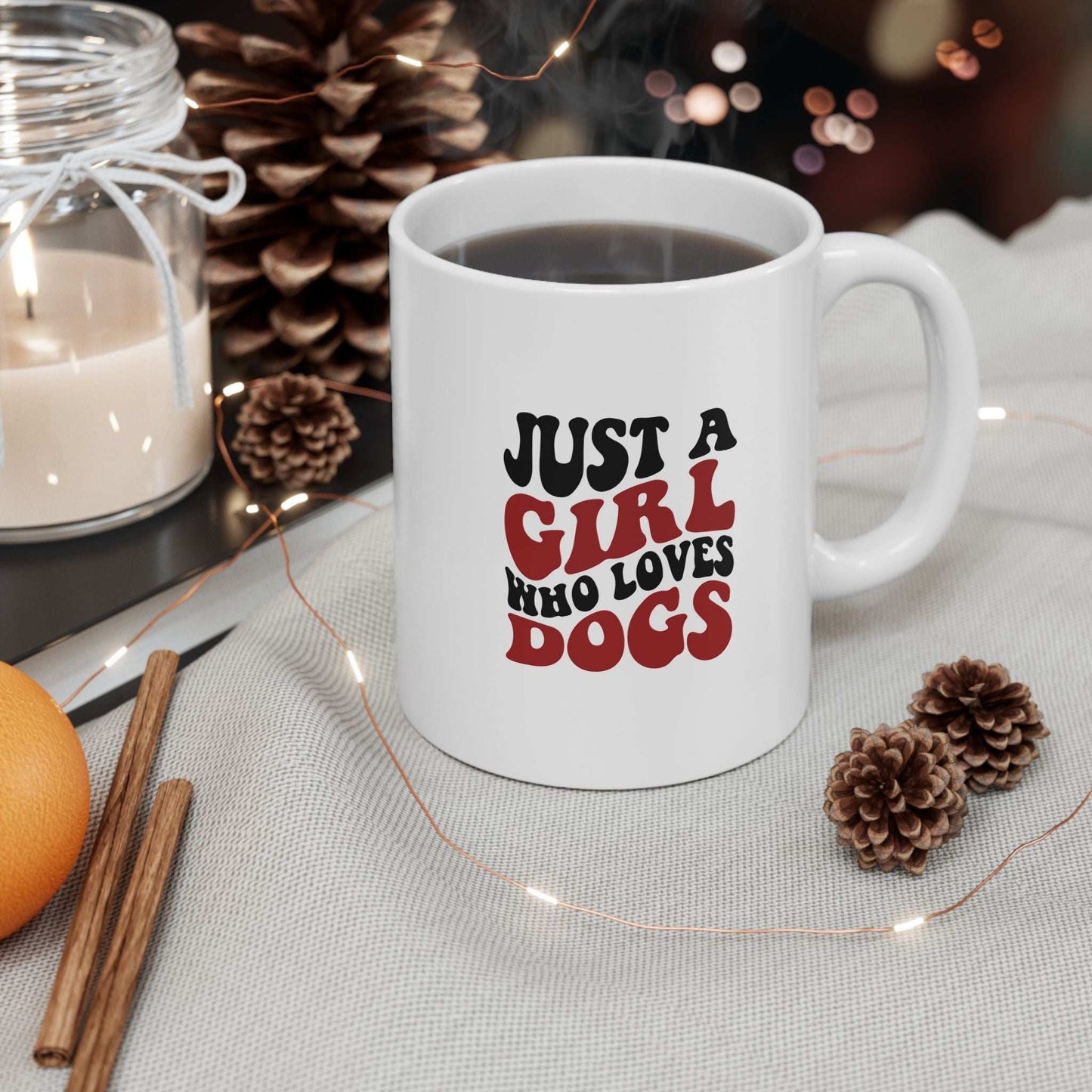 Just a Girl Who Loves Dogs Ceramic Mug | 11oz & 15oz Sizes | Perfect Gift for Dog Lovers - Purrfect Pet Haven