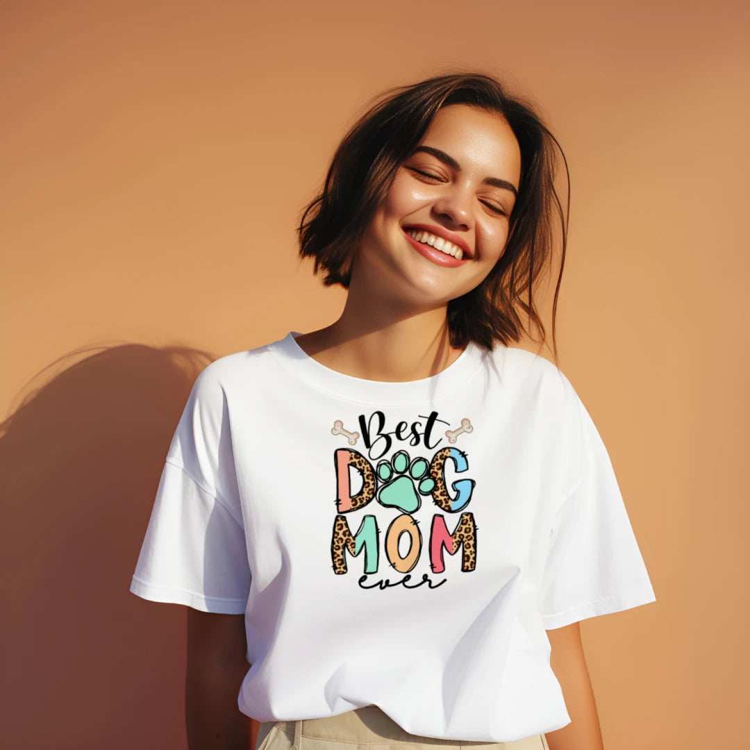 Best Dog Mom Ever Pet T-shirt - Premium Dog Lover Tee for Proud Pet Parents - Purrfect Pet Haven