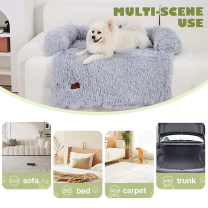 Dog Couch Bed Mat - Fluffy with Blanket - Purrfect Pet Haven