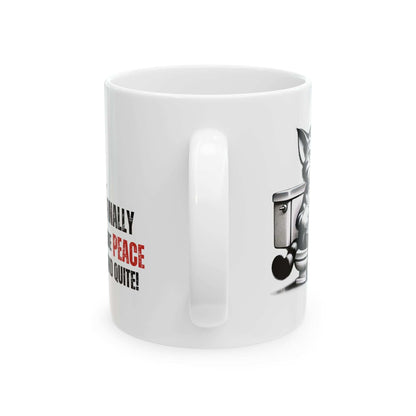 Funny Cat Ceramic Mug – "Finally Some Peace and Quiet!" – Perfect Gift for Cat Lovers - Purrfect Pet Haven