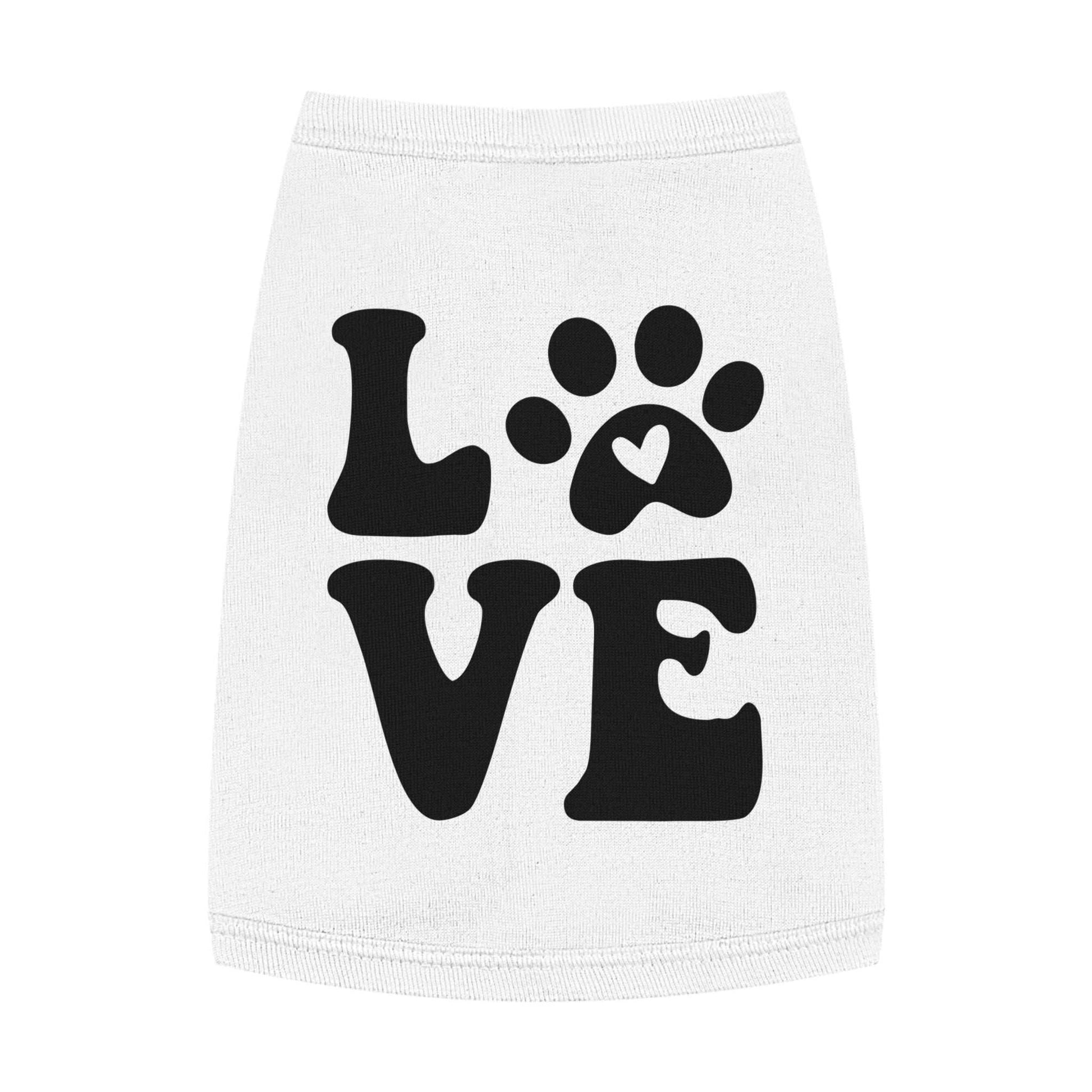 Cute Pet Tank Top - 'Love' Design for Dogs and Cats - Purrfect Pet Haven
