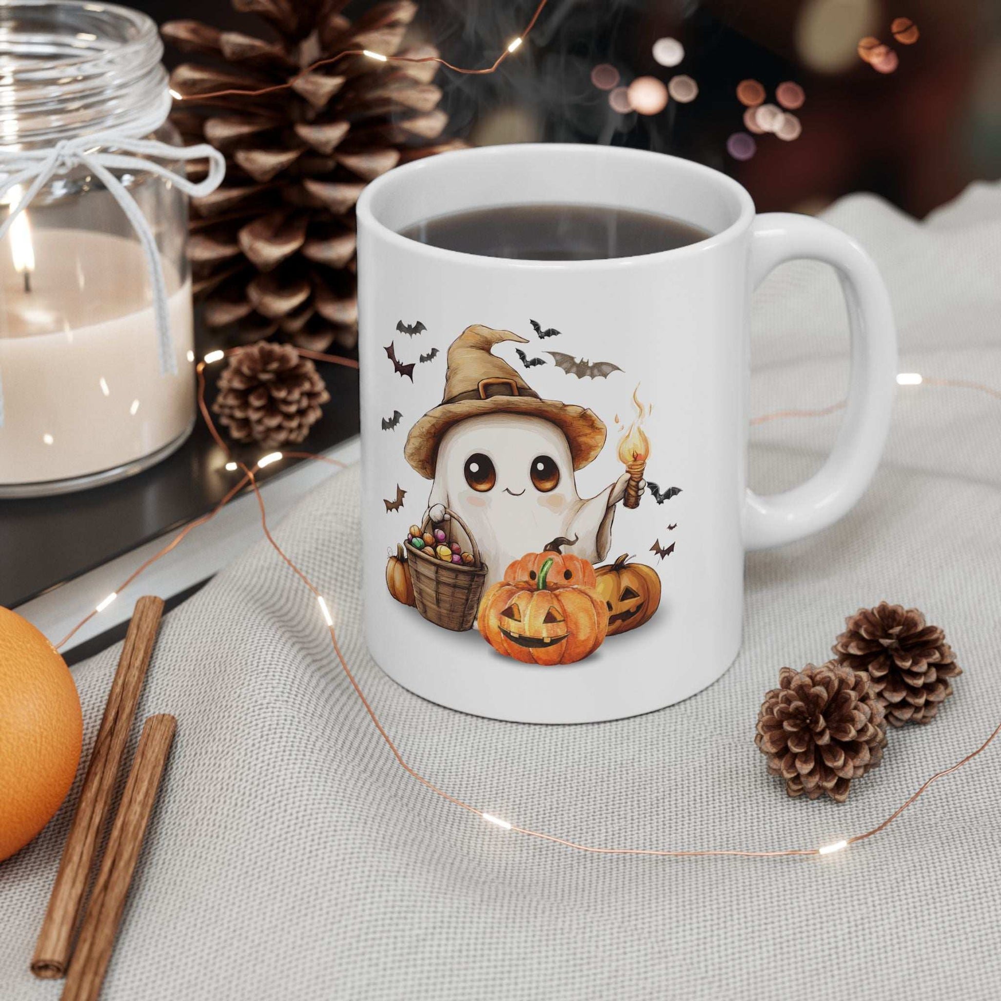 Halloween Scarecrow Ceramic Mug - Fall Coffee Cup Gift - Purrfect Pet Haven