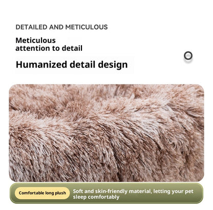 Pet Bed - Round Plush Thickened for Dogs & Cats - Purrfect Pet Haven