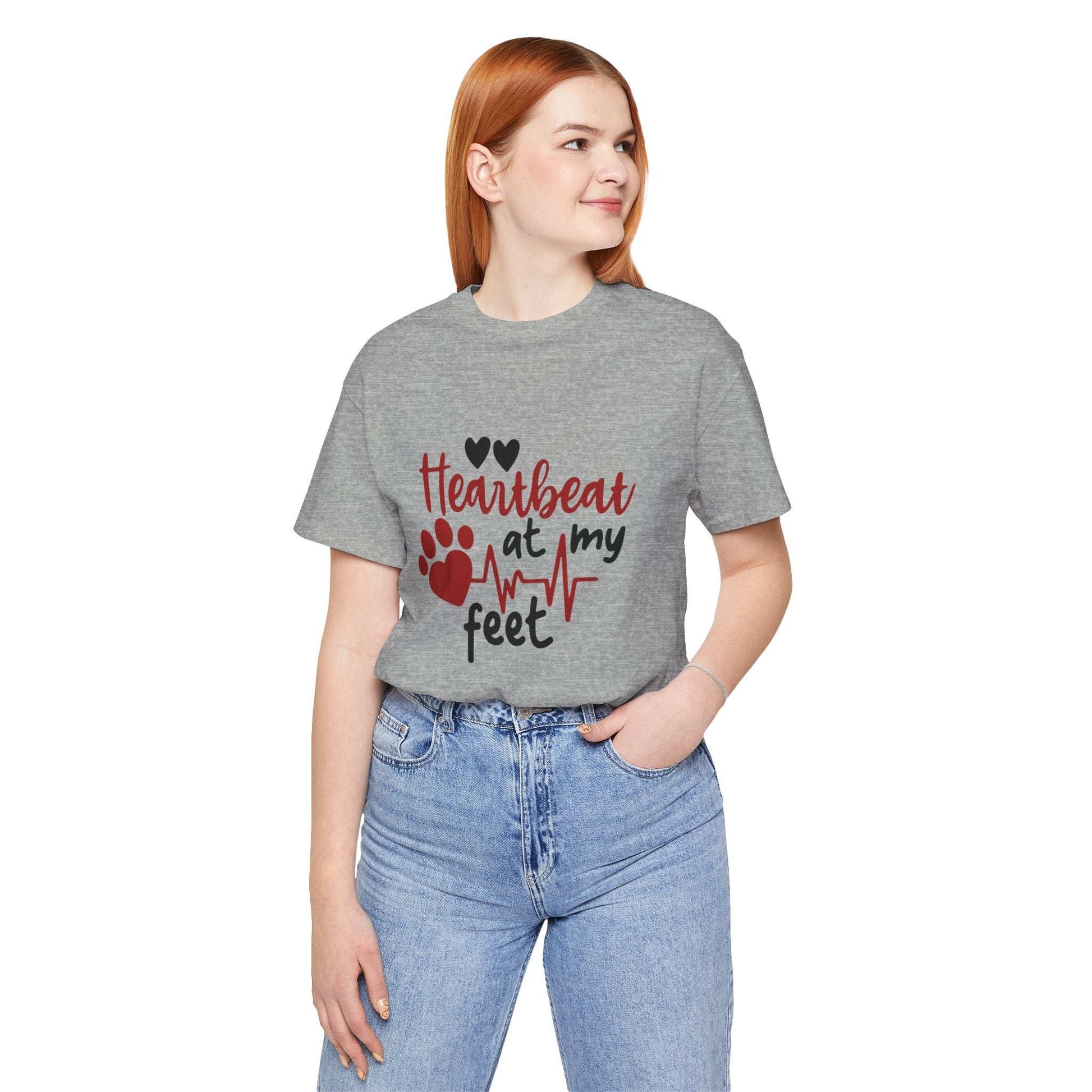 Heartbeat at my Feet - Unisex Tee - Purrfect Pet Haven