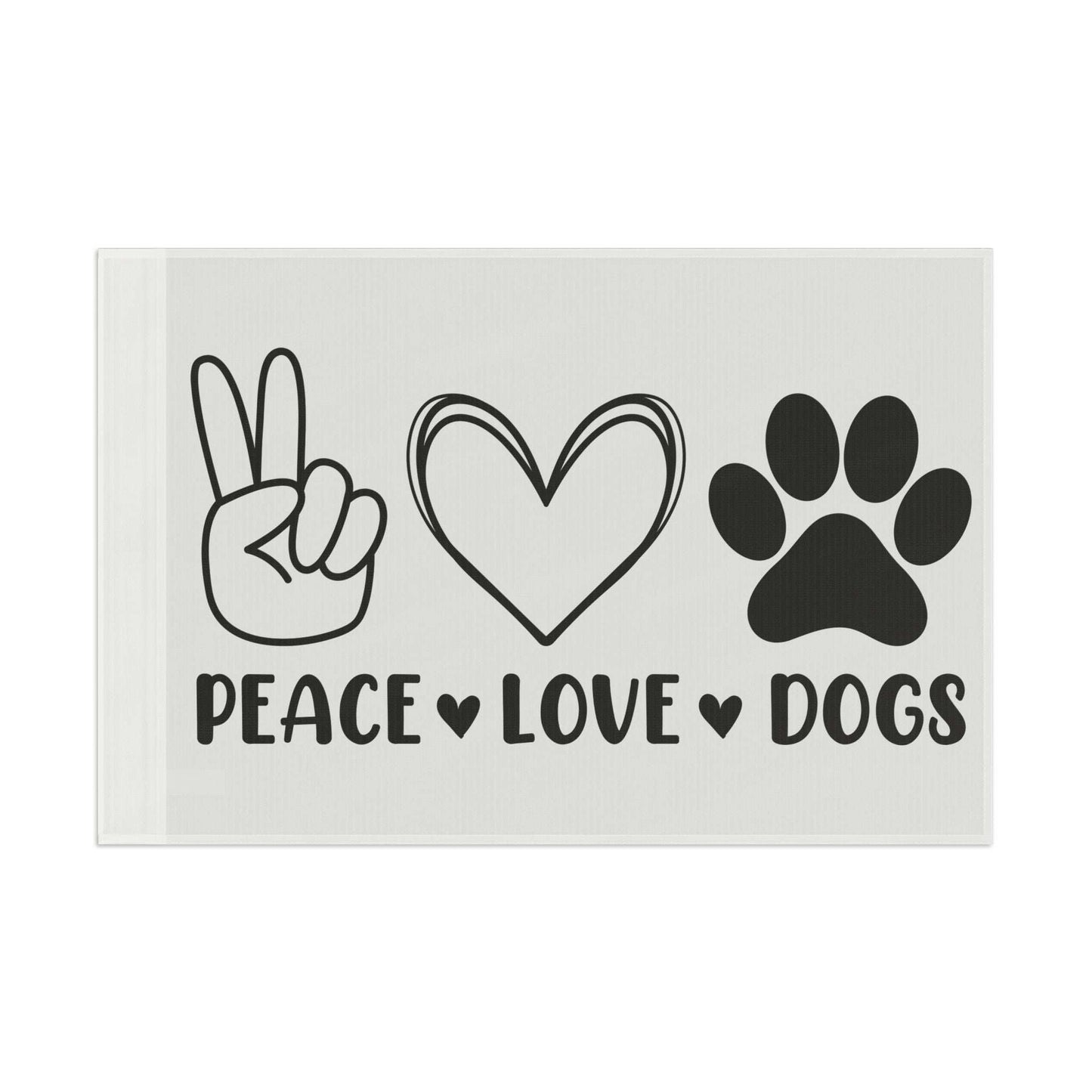 Peace Love Dogs Flag - Cute Home Decor for Dog Lovers - Purrfect Pet Haven