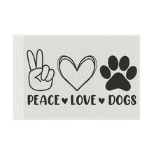 Peace Love Dogs Flag - Cute Home Decor for Dog Lovers - Purrfect Pet Haven