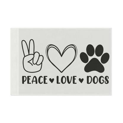 Peace Love Dogs Flag - Cute Home Decor for Dog Lovers - Purrfect Pet Haven