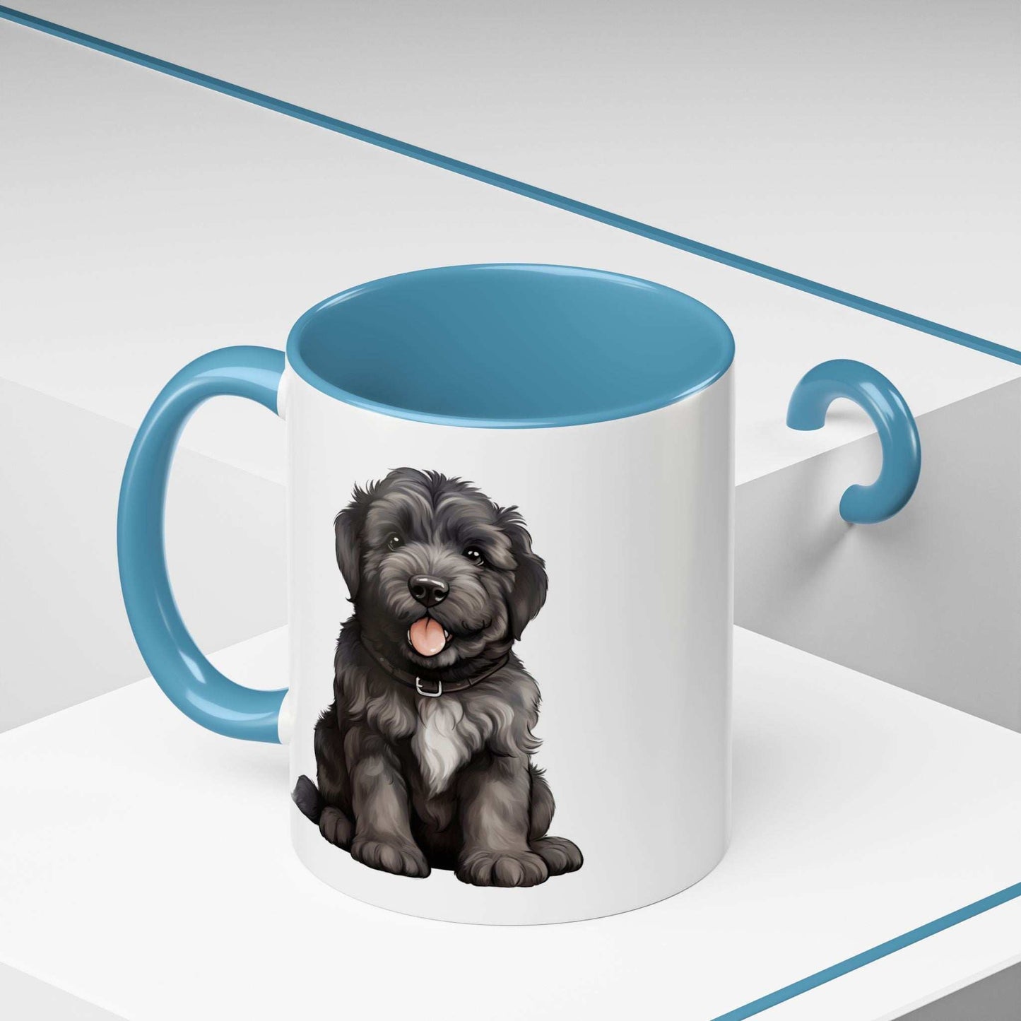 Cute Bouvier Des Flanders Dog Design Accent Coffee Mug - 11oz & 15oz - Purrfect Pet Haven
