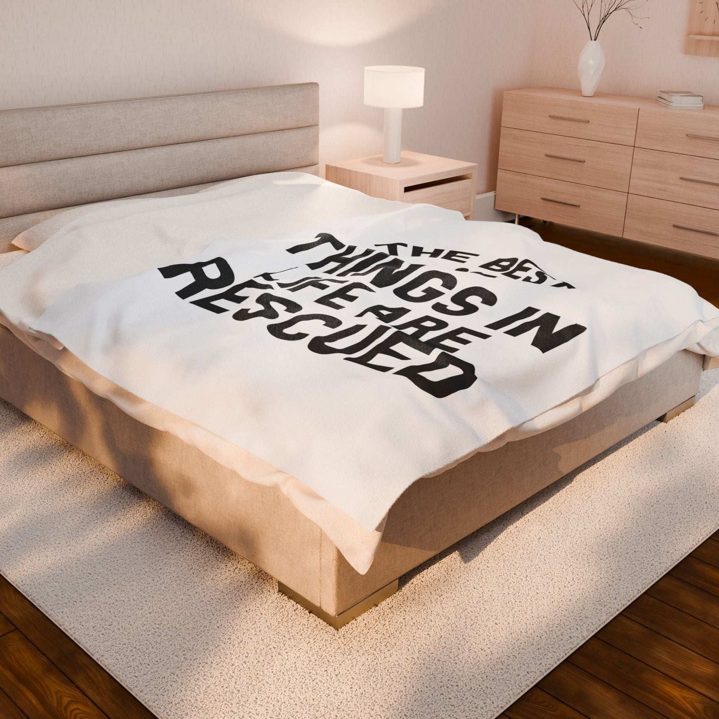 Inspirational Pet Best Rescue - Velveteen Plush Blanket - Purrfect Pet Haven
