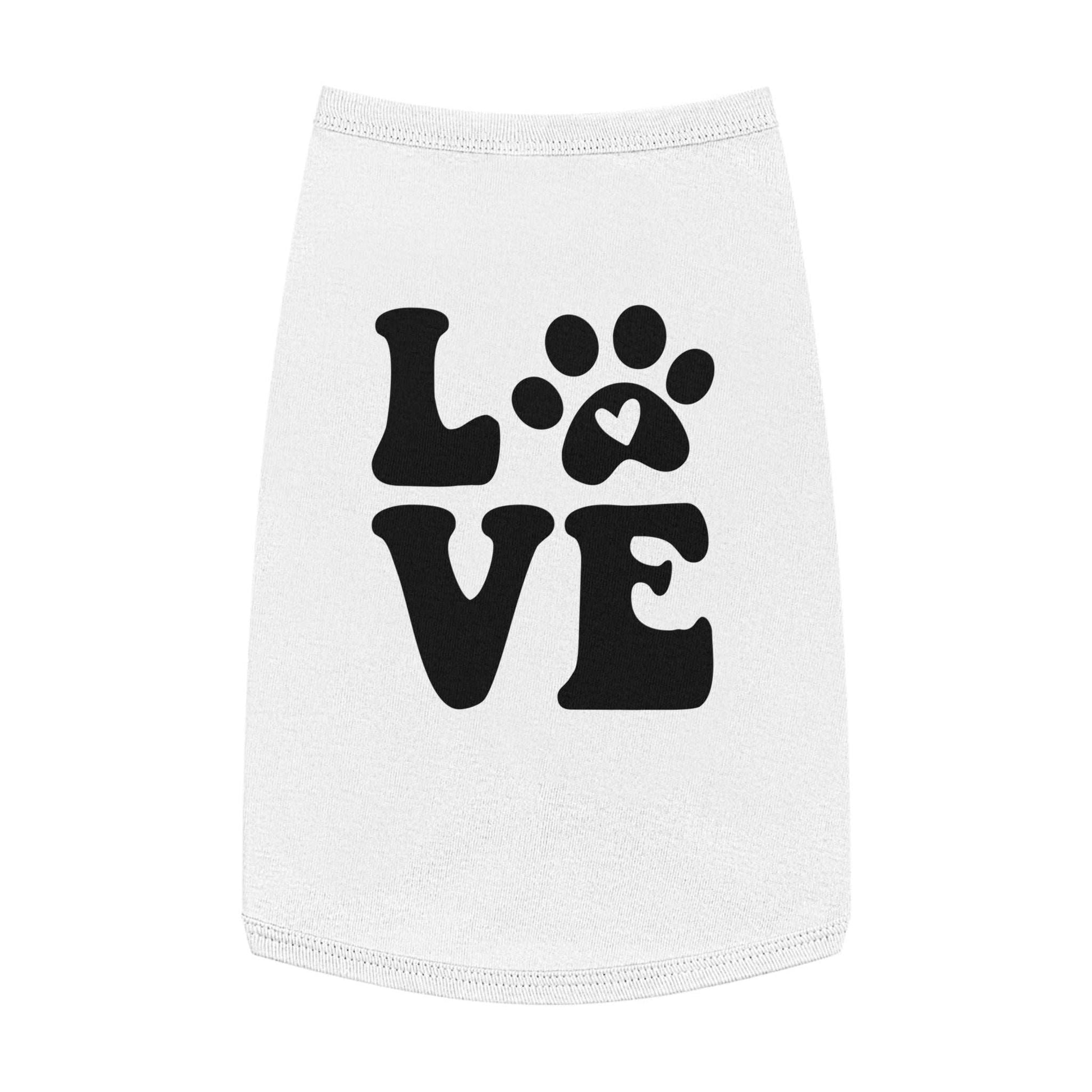 Cute Pet Tank Top - 'Love' Design for Dogs and Cats - Purrfect Pet Haven