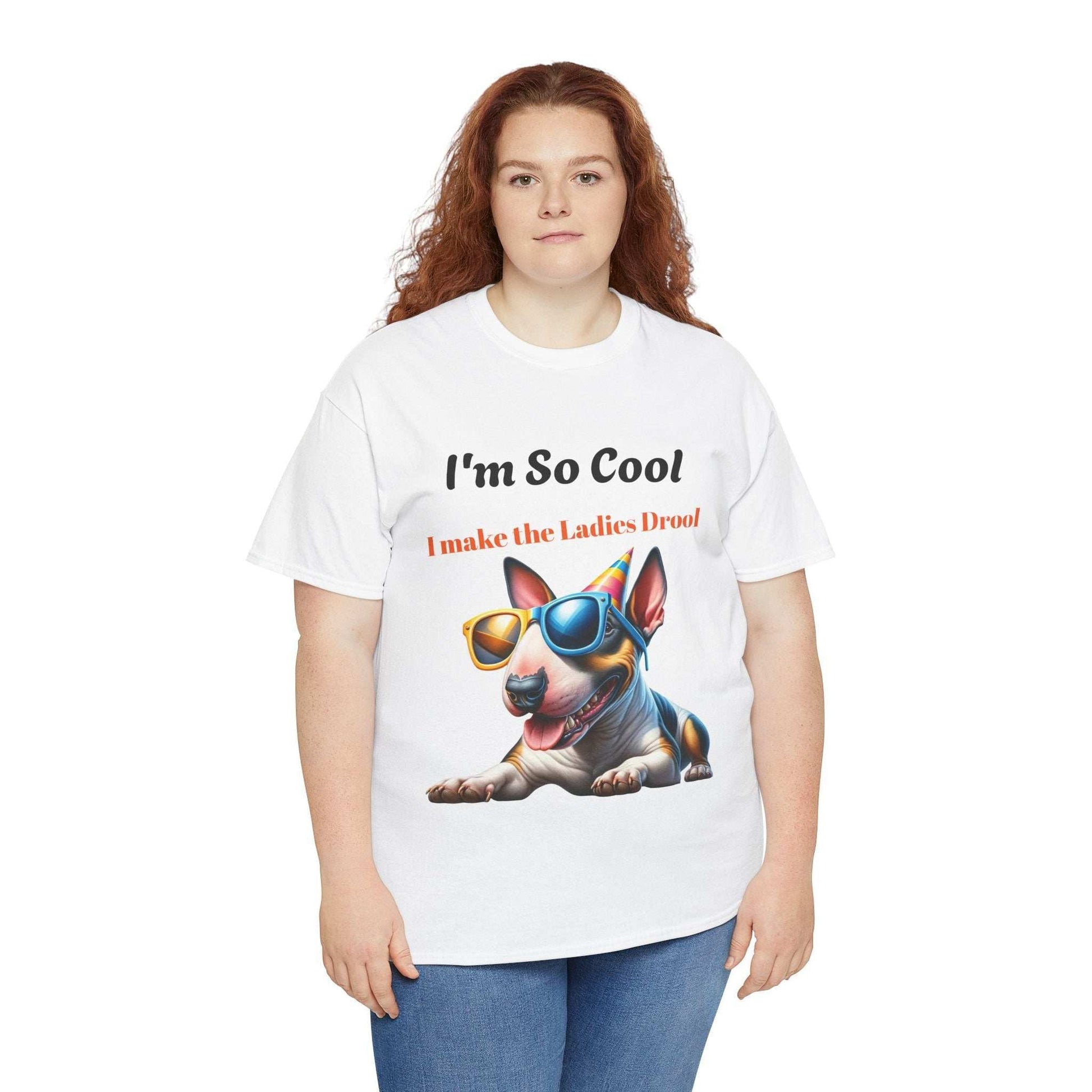 Unisex Heavy Cotton Tee - Cool Dog Graphic | I Make the Ladies Drool | Fun Pet Lover Shirt - Purrfect Pet Haven