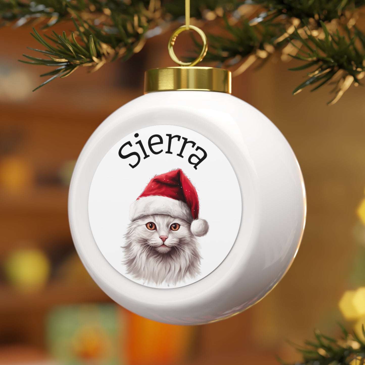 Custom Pet Ball Ornament - Personalized Ceramic Christmas - Purrfect Pet Haven