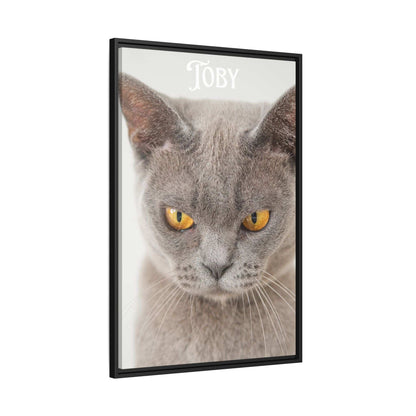 Personalized Photo Wall Art - Framed Matte Canvas Print for Pet Lovers - Customizable Name Print | Purrfect Pet Haven
